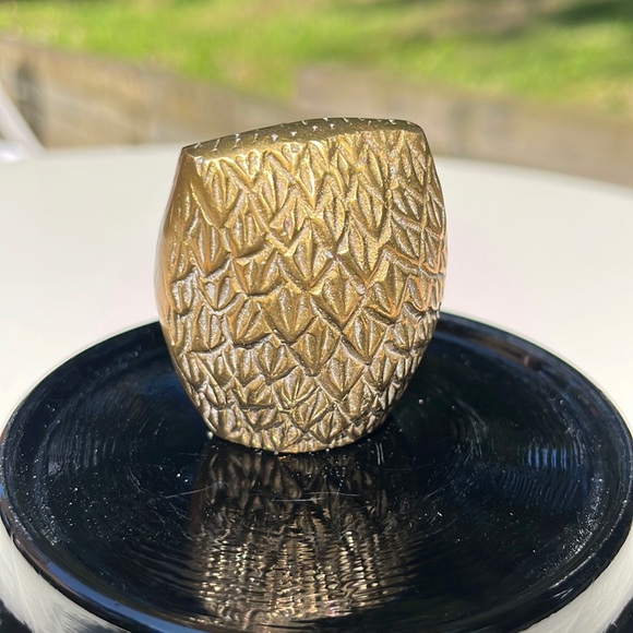 1970's Brass Owl Paperweight with some Patina 2" Tall Felt Bottom India - Picture 2 of 6